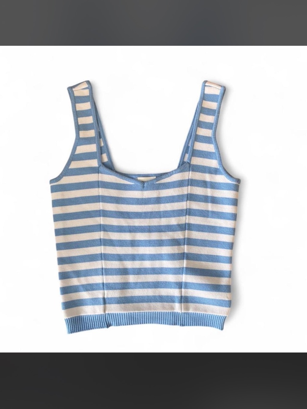 ABERCROMBIE & FITCH- blue & white striped tank top- Size: XS.